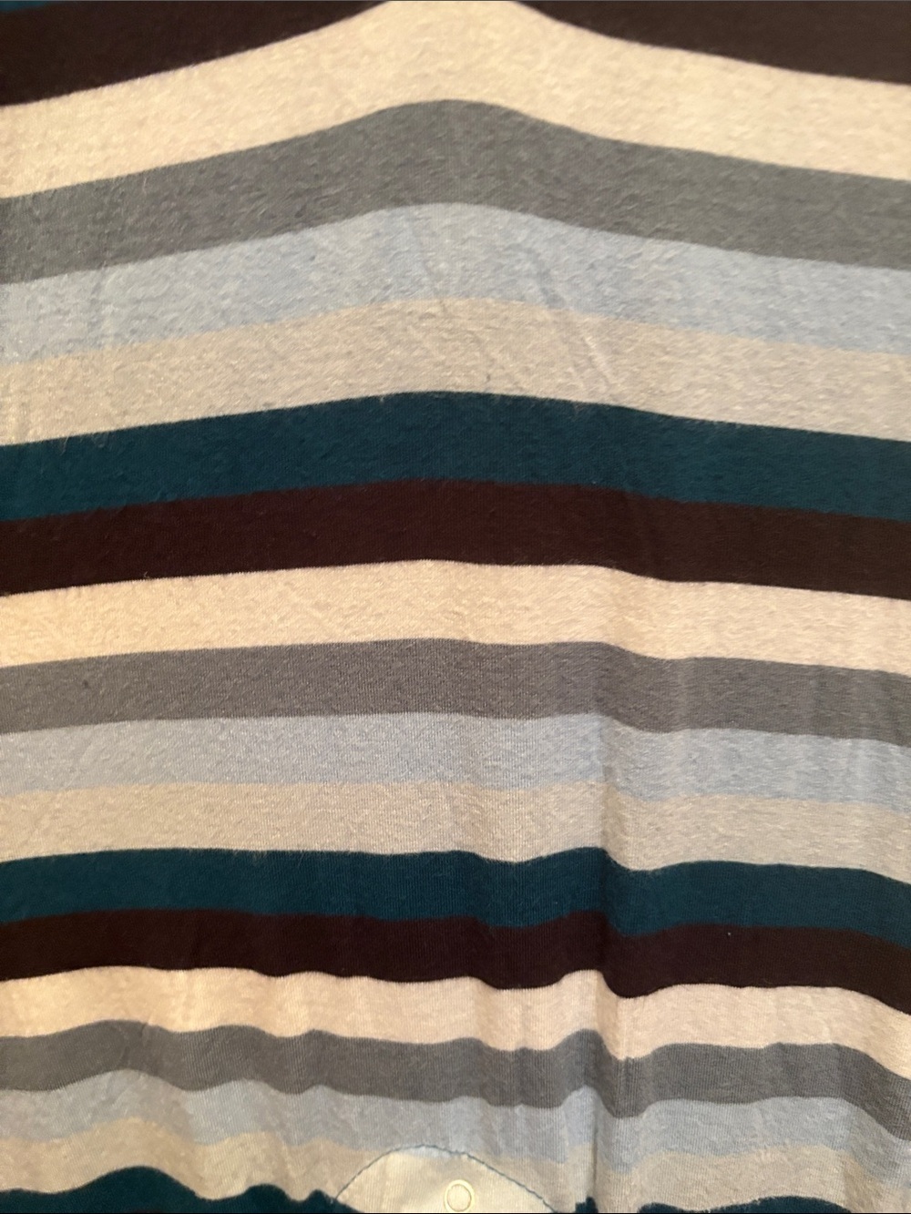 Kickee Pants Print Bamboo Long Sleeve Hooded Romper - Meterology Stripe 12-18 Mo - Picture 4 of 5